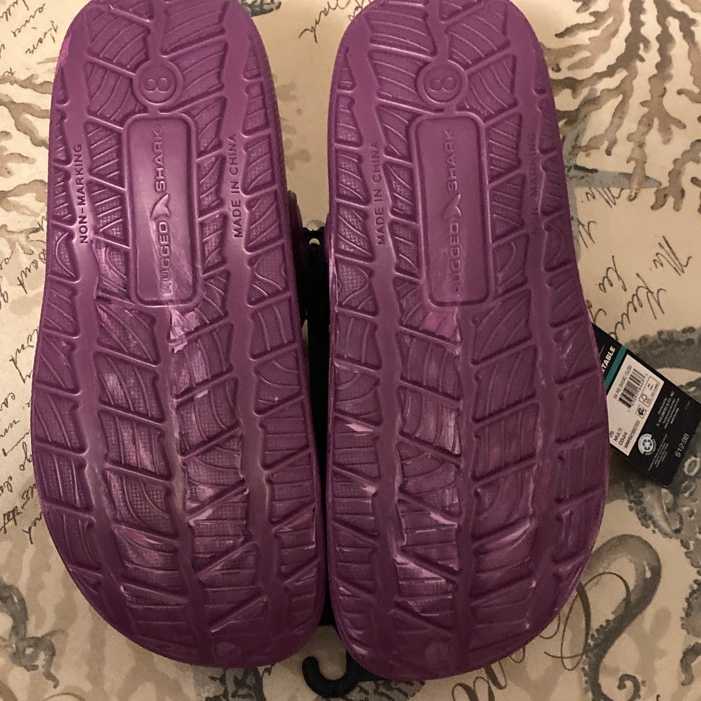 Rugged Shark Women's Purple Slip-On Shoes - Picture 3 of 3